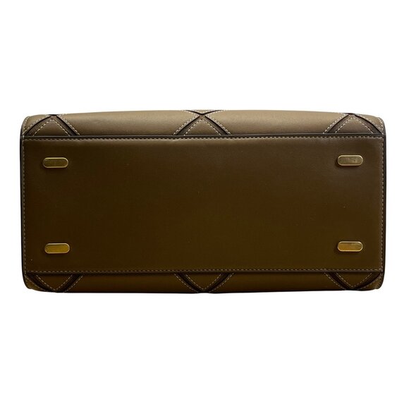 Tory Burch Women’s Brown Leather & Suede With Crossbody Strap Shoulder Tote - Picture 7 of 16